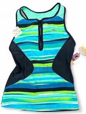 ZeroXposur SunSmart Multicoloured Swim Scuba Tankini Top with UPF 30+